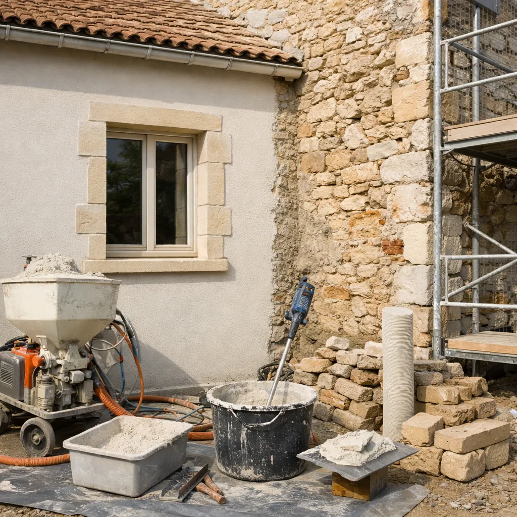 Finition et rénovation extérieure par Madelaine Jonathan artisan maçon